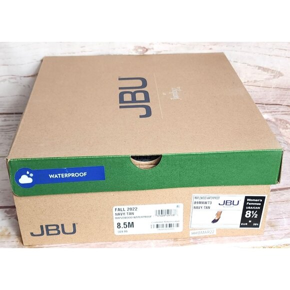 Maplewood Waterproof Fall 2022 Navy/Tan Women’s Boots | JBU by Jambu | Faux Fur - Picture 11 of 14